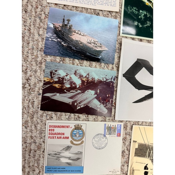 Vintage Royal Navy Aircraft Carrier & Jet Photo Collection HMS Eagle - BW - Picture 5 of 9